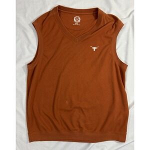 Texas Longhorns Vest Orange Campus Drive Stitched Logo 100% Cotton Men's 2XL